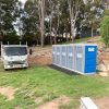 external view of event portable toilet hire in sydney