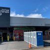 Portable event toilets for hire outside Sydney shopping centre