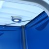 View of roof inside a portable toilet available for hire in sydney