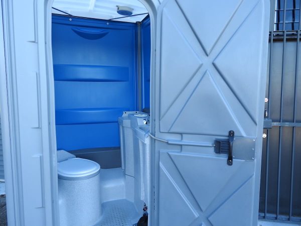 internal view of portable chemical toilet for hire in sydney