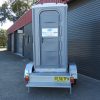 Single portable toilet on a trailer for hire for events in Sydney