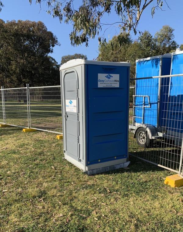 Portable chemical toilet hired for event in Sydney
